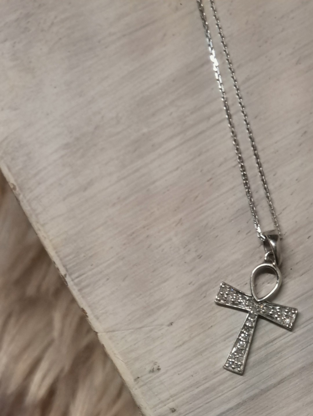 Iced Out 925 Sterling Silver Moissanite Ankh Cross Pendant Necklace